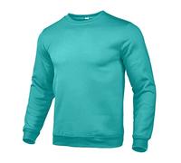 Pullover Für Herren Sport T Shirts Männer Einfarbig Rundhals Langarm Pulli Ohne Kapuze Causal Basic T-Shirt Warm Tee Shirt Oberteil Herrenhemd Schwarz