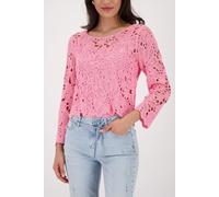 monari - Strickpullover mit Cornelly-Häkelmuster spring flower - Gr. - 44