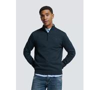 No Excess Pullover Half-Zip 2-farbig Melang Dunkelblau XXL