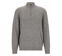 Profuomo Regular Fit Pullover grau, Einfarbig