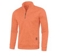 Pullover Herren, Rollkragenpullover Herren mit Reißverschluss Kragen Langarm Solid Große Größen Casual Business Pullover Herren Winter Warm Moderne Vintage Bequem Half Zip Fleecepullover Herren