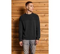 Strickpullover STREET ONE MEN, Herren, Gr. L42, grau (anthra grau melange), Web, 100% Baumwolle, unifarben, normal normal, Rundhals, Bündchen, Pullover, aus reiner Baumwolle (23477832-L) anthra grau m