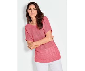 Pullover in luftigem Rippenstrick rot 24