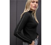Street One Frauen Pullover in Rippstruktur in Schwarz, Gr: 46