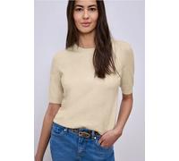 Strickpullover STREET ONE, Damen, Gr. 40, smoke beige meliert, Stoff, 30% Polyester, 27% Polyacryl, 23% Polyamid, 20% Viskose, unifarben, comfort fit normal, Rundhals, Rippbündchen, Pullover Strickpul