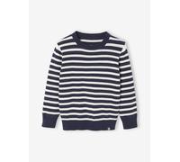 Pullover Jungen BASIC, personalisierbar blau Gr. 110 von Vertbaudet