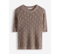 Pullover - Karomuster - hellbraun L/XL