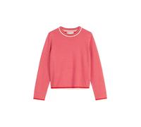 Pullover, longsleeve, round-neck, striped Rot M