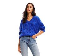 Desigual Women's Pullover_Lucca Sweater, Blue, XL