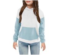 Pullover Mädchen Kinder Hoodies Modisch Farblich Abgestimmt Sweatshirts mit Kapuze Taschen Freizeit Loose Sport Oberteil Frühling Herbst Winter Pulli Outdoor Laufen Radfahren Kapuzenpullover Junge