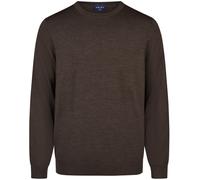 Pullover - Merinowolle - Rundhals Ausschnitt - dunkelbraun Marvelis