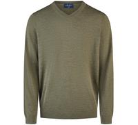 Pullover - Merinowolle - V-Ausschnitt - beige Marvelis