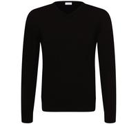 Pullover - Merinowolle - V-Ausschnitt - schwarz Seidensticker