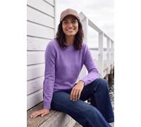 Strickpullover CECIL, Damen, Gr. S (38), lila (pastel lila melange), Web, 37% Baumwolle, 34% Polyacryl, 26% Polyester, 3% Elasthan, unifarben, normal normal, U-Boot-Ausschnitt, Rippbündchen, Pullover 