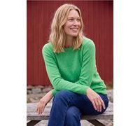 Strickpullover CECIL, Damen, Gr. XXL (46), grün (celery grün melange), Web, 37% Baumwolle, 34% Polyacryl, 26% Polyester, 3% Elasthan, unifarben, normal normal, U-Boot-Ausschnitt, Rippbündchen, Pullove