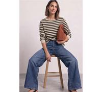 Pullover mit Boat Neck und Streifen