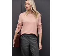 Strickpullover STREET ONE, Damen, Gr. 44, faded rose meliert, Stoff, 30% Polyester, 29% Polyacryl, 21% Viskose, 20% Nylon, unifarben, regular fit normal, Rundhals, Bündchen, Pullover Strickpullover, m