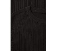 Street One Pullover mit Rippstruktur Darkest Brown 38