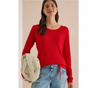 Rundhalspullover CECIL, Damen, Gr. XS (36), rot (flame rot), Pullover Rundhalspullover, mit Struktur-Optik (53710531-XS) flame rot