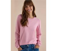 Strickpullover CECIL, Damen, Gr. L (42), rosa (mellow rose), Stoff, 52% Viskose, 28% Polyester, 20% Polyamid, unifarben, comfort fit normal, Rundhals, elastischer Bund, Pullover Strickpullover, Elasti