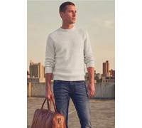 Pullover mit Rundhals und Wollanteil
