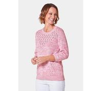 Pullover mit schönem Ajourmuster rosa 42