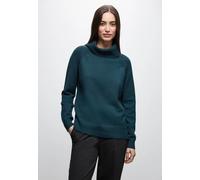Rollkragenpullover STREET ONE, Damen, Gr. 34, tide blau, Stoff, 30% Polyester, 29% Polyacryl, 21% Viskose, 20% Nylon, unifarben, normal normal, hoch geschlossener Ausschnitt, Strickbündchen, Pullover 
