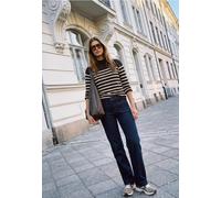 Pullover mit Turtle Neck und Streifen