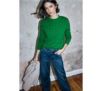 Street One Studio Frauen Pullover mit Zopfmuster in Grün, Gr: 42