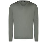 Pullover - Modern Fit - V-Ausschnitt - olivgrün MAERZ Muenchen