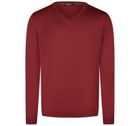 Pullover - Modern Fit - V-Ausschnitt - rot MAERZ Muenchen