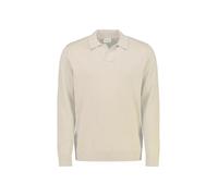 No Excess - Pullover Polo V Melange Stone - Gr. - XXL