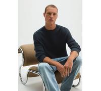 Rundhalspullover MARC O'POLO "mit smarter Querrippe", Herren, Gr. XXL, schwarz (peppercorn grau), Obermaterial: 100% Baumwolle, unifarben, Pullover Rundhalspullover (22807730-XXL) peppercorn grau
