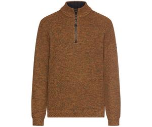 Pullover - Regular Fit - Troyerkragen - Struktur - braun Camel Active