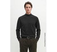 Strickpullover MARC O'POLO "aus Bio-Baumwoll-Schurwoll-Mix", Herren, Gr. M, grau (dunkelgrau melange), Obermaterial: 54% Baumwolle, 29% Schurwolle, 17% Polyamid, unifarben, Pullover Strickpullover (72