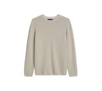 Rundhalspullover MARC O'POLO "aus reiner Bio-Baumwolle", Herren, Gr. M, grau kit, Obermaterial: 100% Baumwolle, unifarben, Rundhals, Pullover Rundhalspullover (66964205-M) grau kit