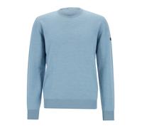 MAERZ Muenchen Pullover Herren Regular Fit Rundhals Merinowolle blau, 50 (M)