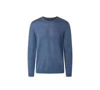 MAERZ Muenchen Pullover Rundhals Modern Fit Feinstrick Merinowolle Nimes Blue Gr. 56
