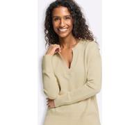 Strickpullover HEINE "Pullover", Damen, Gr. 40, sand, 50% Viskose, 28% Polyester, 22% Polyamid, unifarben, Pullover Strickpullover (62278569-40) sand