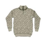 Devold Svalbard Sweater Zip-Neck olive/offwhite - Größe L