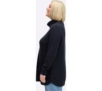 Rollkragenpullover SHEEGO "Pullover", Damen, Gr. 48/50, tiefblau, 50% Baumwolle, 50% Polyacryl, unifarben, Pullover Rollkragenpullover (59639563-48) tiefblau