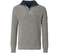 Pullover - Troyerkragen mit Reissverschluss - grau Redmond