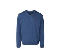 MAERZ Muenchen Strickpullover Classic Fit V-Ausschnitt aus Schurwolle denim Gr. 56