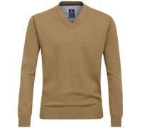 Pullover - V-Ausschnitt - beige Redmond