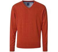 Pullover - V-Ausschnitt - terra rot Redmond