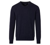 Strickpullover CASAMODA "CASAMODA Pullover uni", Herren, Gr. 5XL, dunkelblau, 100% Baumwolle, Pullover Strickpullover (16577113-5XL) dunkelblau