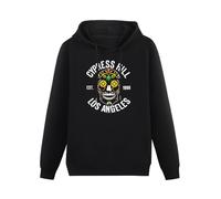 Pullover Warm Hoodies Amplified Cypress Hill Floral Skull Men's Charcoal Hoody Black 3XL