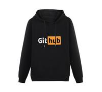 Pullover Warm Hoodies Funny Design Github Hoody Long Sleeve Hoodie Mans Black XL
