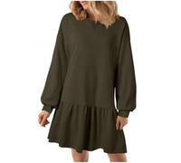 Pulloverkleid Damen Pullover Kleid Große Größen Sweatkleid Dünne Langarm Minikleid Elegant Knielang kleid Ausgefallene Freizeitkleid Sweatshirtkleid Langarmpullover, lange Oberteile Pulloverkleider