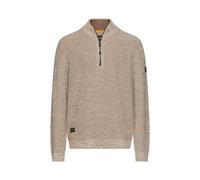 Troyer CAMEL ACTIVE, Herren, Gr. 3XL, desert, Strick, Obermaterial: 70% Baumwolle, 30% Polyacryl, meliert, normal hüftbedeckend, Rundhals, Bündchen, Pullover Troyer, Strickpullover / meliert (69119638